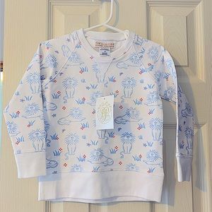 Brand NWT! TBBC Cassidy Comfy Crewneck in “Just Lion Around” 2T